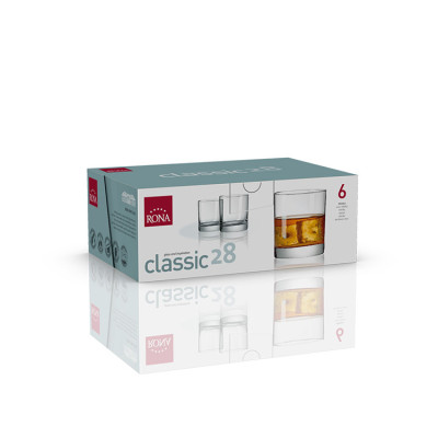 Bộ 6 ly uống nước Whisky, Nước  Rona 280 ml Slovakia Czech Republic