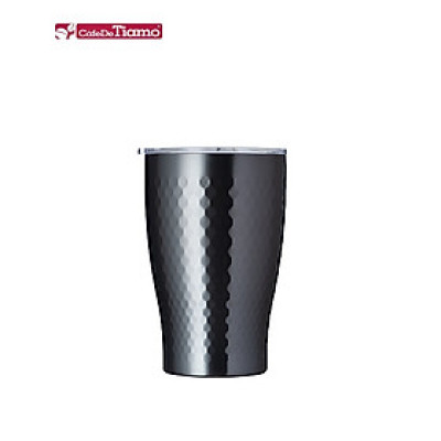 Ly giữ nhiệt inox hoa văn tổ ong 2 lớp phủ sứ Tiamo 360ml