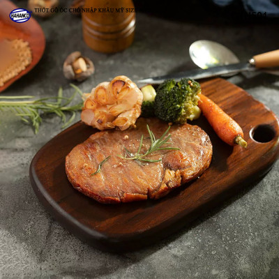 Thớt cỡ nhỏ gỗ óc chó nhập khẩu Mỹ - khay bánh mì/trái cây tráng miệng/bít tết/ trang trí bàn ăn - CTH501