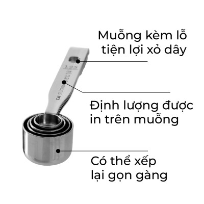 Bộ Muỗng Đong Định Lượng KAI Nhật Bản - Select 100 - Bộ 4 Cái/5 Cái
