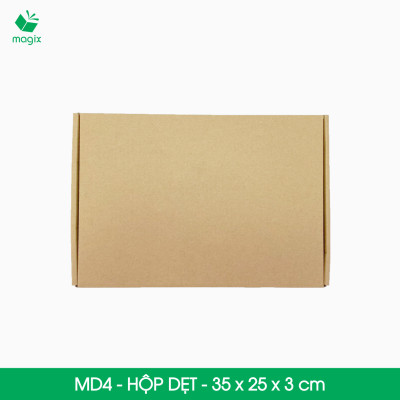 MD4 - 35x25x3 cm - 50 Thùng hộp carton trơn đóng hàng 