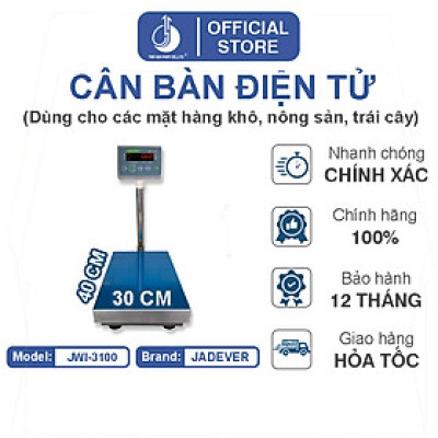 Cân Bàn Điện Tử JWI-3100 - Mặt Bàn Cân 300x400MM