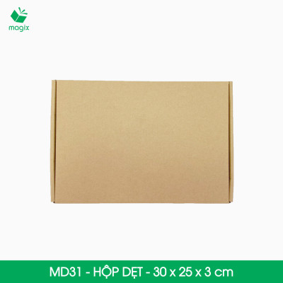 MD31 - 30x25x3 cm - 25 Thùng hộp carton trơn đóng hàng