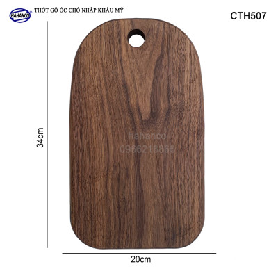 Thớt Chữ Nhật Đầu Tròn Gỗ Óc Chó Nhập Khẩu Mỹ liền khối - trang trí bàn ăn/ khay bánh mì/trái cây tráng miệng/bít tết/ Kê Thức Ăn Khi Thái/Pizza/Decor/chụp ảnh sản phẩm /Bánh/Beef Steak - CTH507