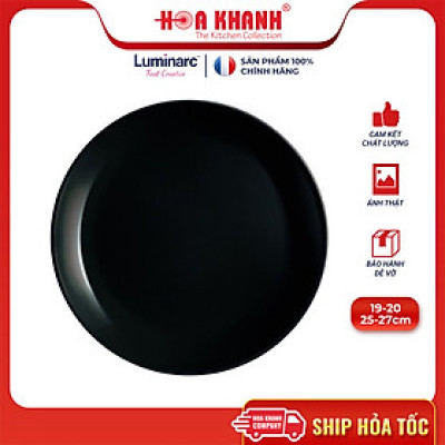 Đĩa Thủy Tinh Luminarc Diwali Đen 19cm - bộ 6 đĩa - P0789