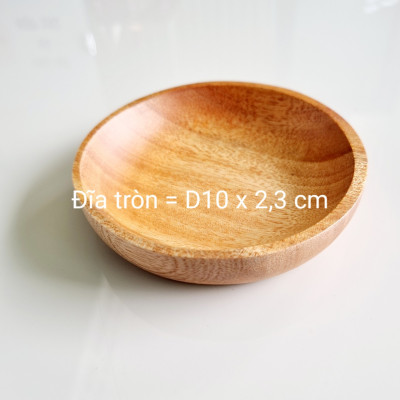 Đĩa Tròn Bằng Gỗ Xà Cừ Tự Nhiên - VAGOO - 3 Kích Cỡ Làm Thủ Công Chống Thấm, Chống Ẩm Mốc, An Toàn Cho Sức Khoẻ