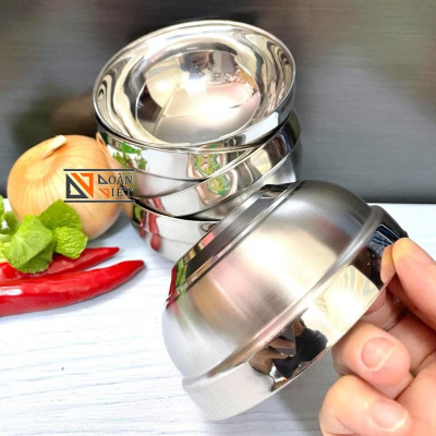 CHÉN INOX 2 LỚP CÁCH NHIỆT C.Lượng - Combo 5 chén cơm (10 cm ). Chuyên phục vụ Sp Gia dụng, Khuôn làm bánh, Dụng cụ học
