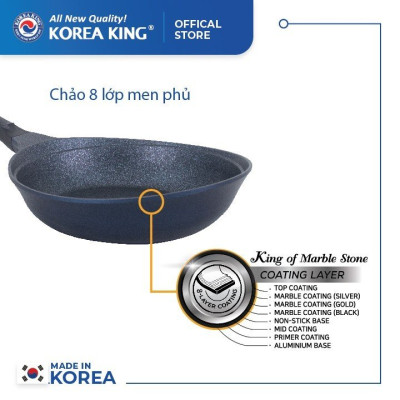 Combo 2 chảo sâu, cạn Colormic Korea King (1 chảo cạn 30cm và 1 chảo sâu 24cm)-Hàng chính hãng