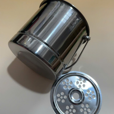 Xô đá Inox 1.5L 13cmx15cm Inox304 Decor | XÔ ĐÁ INOX CÓ QUAI 