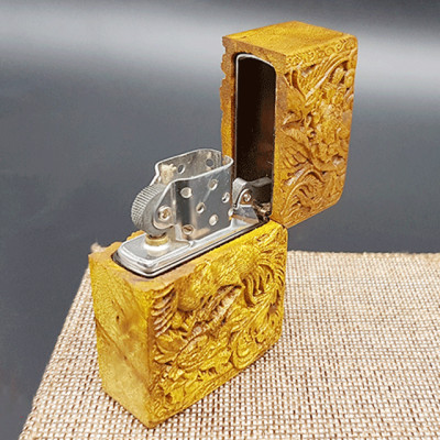 Vỏ Hột Quẹt Bật Lửa Xăng Đá Gỗ Chief CF1049 Thiết Kế Đẹp Độc Lạ - Dùng xăng bấc đá cao cấp