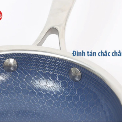 Chảo chiên iMat Hybrid lòng xanh