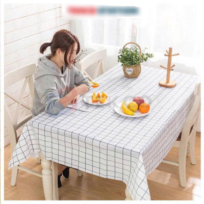 Khăn trải bàn kẻ caro nhựa PVC chống thấm nước  - Khăn decor phòng ăn 180 cm x 140 cm