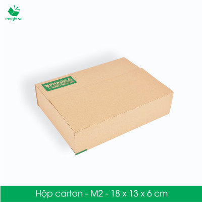 M2 - 18x13x6 cm - 100 Thùng hộp carton đóng hàng