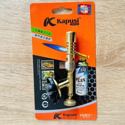 Đầu Khò Gas Mini Kapusi - Đồng Nguyên Khối, Có Vòng Chỉnh Oxy, Siêu Tiện Dụng