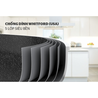 Chảo sâu đáy từ miệng rót Sunhouse SHS20MRD - Dùng trên mọi loại bếp - Hàng chính hãng