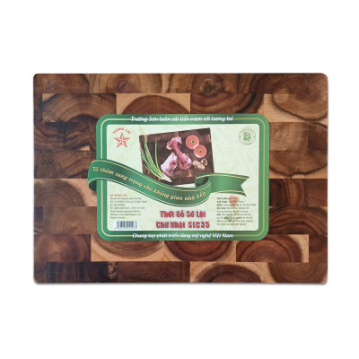 Thớt Chặt Hình Chữ Nhật SLC35 Gỗ Tràm Sớ Lật Sang Trọng  - Đồ Gia Dụng Gỗ Nhà Bếp Thương Hiệu Trường Sơn