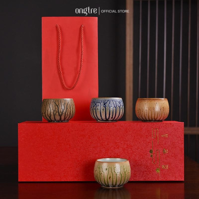 Chén trà gốm men cao cấp ONGTRE dung tích 150ml