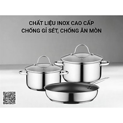 Bộ nồi inox Bosch HEZ9SE030 3 món