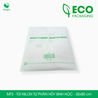 MT3 - 50x35 cm - 100 Túi nilon (tự phân hủy sinh học) đóng hàng