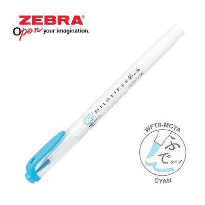 Viết Dạ Quang Zebra Mildliner Brush đầu cọ 10 MÀU MỚI 