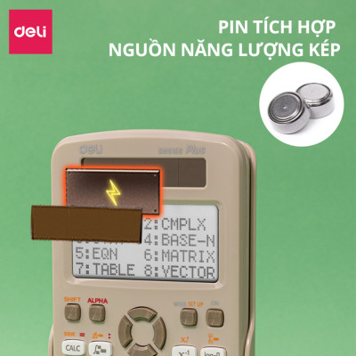 Máy Tính Học Sinh Chuyên Dụng Deli Mới Nhất 417 Chức Năng Dành Cho Học Sinh Cấp 2 3 Thi THPT Quốc Gia Sinh Viên