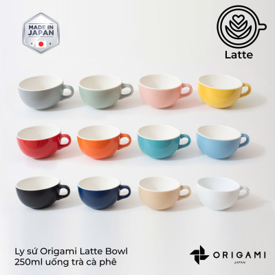 New 2024 Ly sứ Origami Latte Bowl 250ml uống trà cà phê