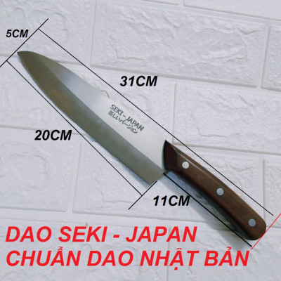 Dao thái đồ ăn, cắt gọt trái cây SEKI loại trung cán gỗ dài 30cm 
