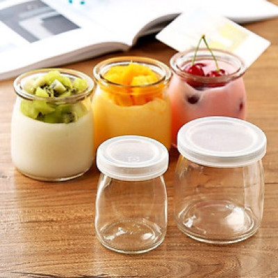 Combo 12 hũ thủy tinh làm sữa chua, bánh flan, caramen