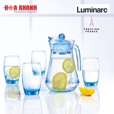 Bộ Bình Ly Thủy Tinh Arc Blue 5 món - L0535