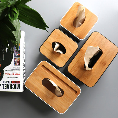 HỘP ĐỰNG GIẤY ĂN NẮP GỖ TRE KIỂU DÁNG MÀU SẮC PHONG CÁCH BẮC ÂU