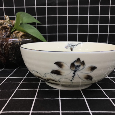 Bộ Chén Dĩa 21 Sản Phẩm Họa Tiết Sen Đen