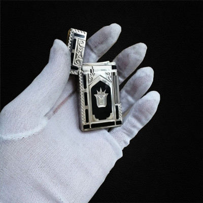 Vỏ Hột Quẹt Bật Lửa Upon Gas Đá D170T Họa Tiết Sơn Mài Hoàng Gia Đẹp Độc Lạ - Dùng Gas Đá Cao Cấp