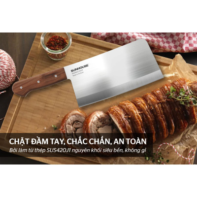 Dao chặt xương thép nguyên khối Sunhouse KS-KN200CS