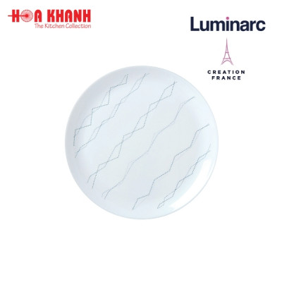 Đĩa Thủy Tinh Luminarc Marble 27cm đựng thức ăn, chịu nhiệt, cường lực - Bộ 3 đĩa - P3764