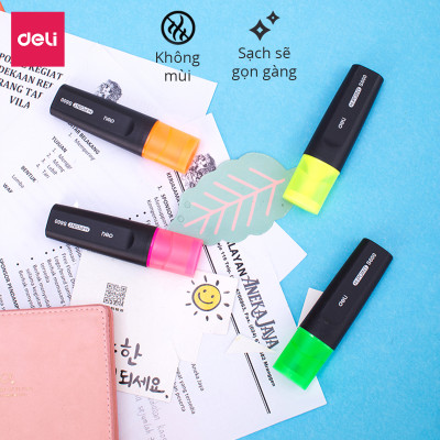  Bút nhớ dòng Deli - Bút dấu dòng - Bút highlight - 2 chiếc - ES600