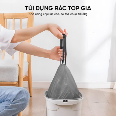 cuộn túi đựng rác có dây Top Gia PP tự huỷ sinh học thân thiện với môi trường