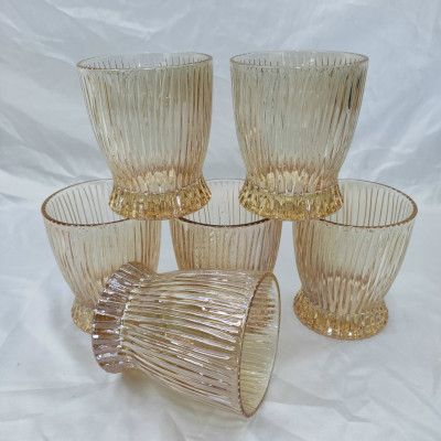 Bộ 6 ly thủy tinh uống nước cao cấp vân tăm - VD52