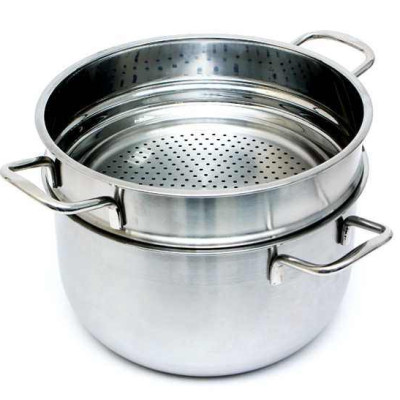 Bộ Nồi Luộc Gà Kèm Xửng Hấp Inox Size 26cm - Hàng Chính Hãng