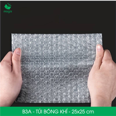 B3A - 25x25 cm - 25 Túi bóng khí chống sốc đóng hàng - Túi gói hàng, bọc chống sốc, xốp chống sốc