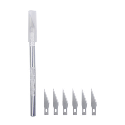 Bộ Dao Trổ Kim Loại Cắt Giấy Gỗ Dao khắc Thủ Công Mỹ Nghệ Thủ Công Tinh Xảo Siêu Bén kèm 5 lưỡi dao thay thế