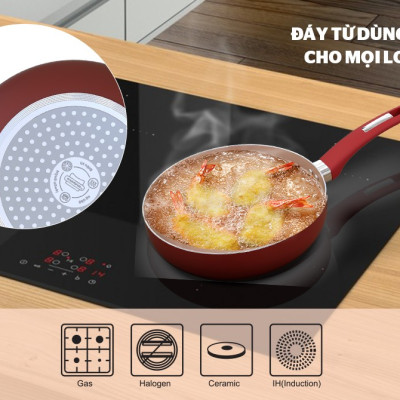 CHẢO SUNHOUSE CHỐNG DÍNH ĐÁY TỪ 26CM SWP26MA - Hàng chính hãng