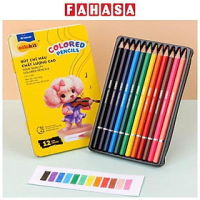 Hộp 12 Bút Chì Màu - Hộp Thiếc - Colorkit CPC-C039