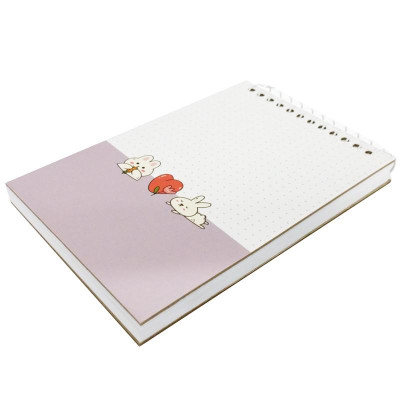 Sổ Lò Xo Teen Không Kẻ Có Chấm 80gsm - Cute Animals - The Sun 04 - Màu Tím