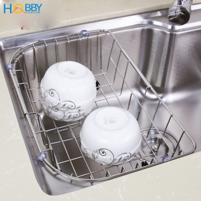 Khay để bát đĩa gác chậu rửa co giãn inox 304 HOBBY Home Decor KDC1