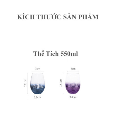Ly Thủy Tinh Quả Trứng Sang Trọng Thể Tích 550ml