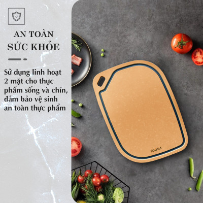 Thớt sạch sợi gỗ tự nhiên JIDOSA JD3830, an toàn, chống trầy xước , chống cong vênh dùng được trong máy rửa chén đa năng