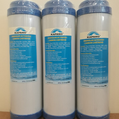 Lõi lọc than hoạt tính dạng hạt GAC (UDF) 10 inch Kapano - Hàng chính hãng