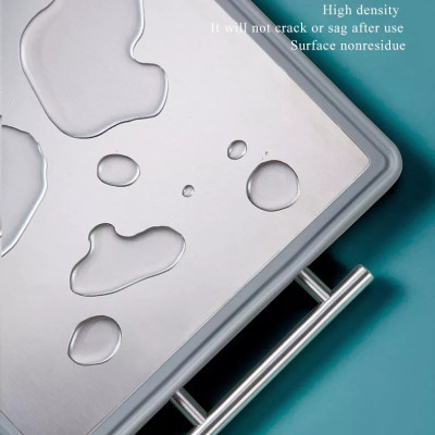 Thớt INOX 304 cao cấp với thiết kế 2 mặt bền bỉ, tiện lợi, an toàn cho sức khỏe: kháng khuẩn, chống nấm mốc, chống trơn trượt (SIZE LỚN)