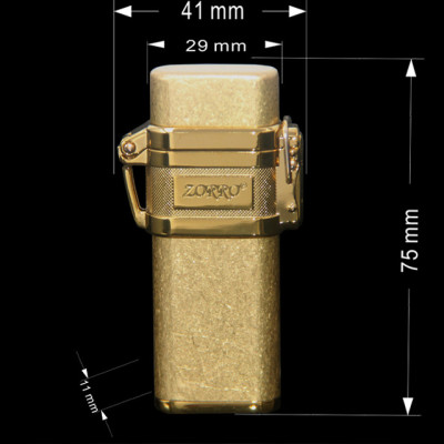 Vỏ Hột Quẹt Bật Lửa Xăng Zorro Z635 Thiết Kế Đẹp Độc Lạ - Dùng Xăng Bấc Đá Cao Cấp