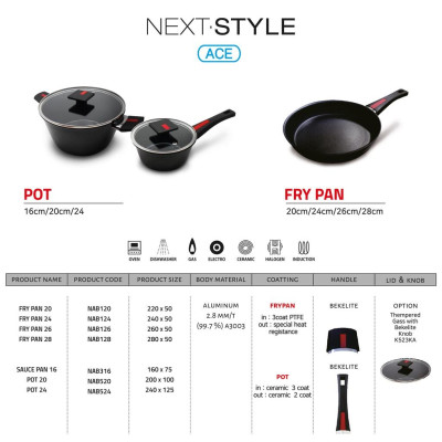 Bộ nồi chảo cao cấp đáy từ hợp kim nhôm chống dính KIMS COOK 07 món
